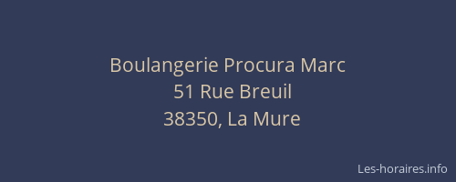 Boulangerie Procura Marc