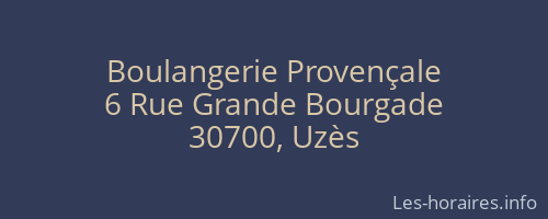 Boulangerie Provençale