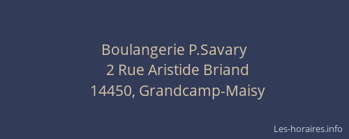 Boulangerie P.Savary