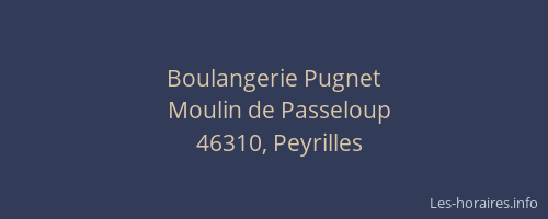 Boulangerie Pugnet