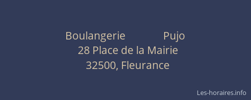 Boulangerie               Pujo