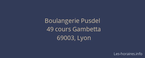 Boulangerie Pusdel