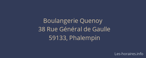 Boulangerie Quenoy