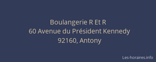 Boulangerie R Et R