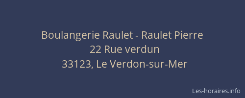 Boulangerie Raulet - Raulet Pierre
