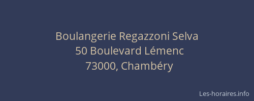 Boulangerie Regazzoni Selva