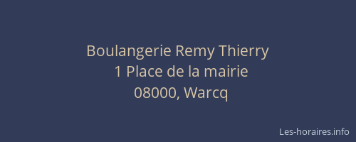 Boulangerie Remy Thierry