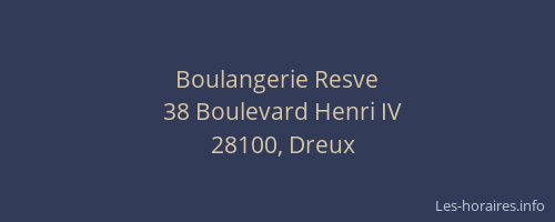 Boulangerie Resve