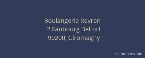 Boulangerie Reyren