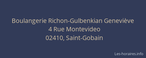 Boulangerie Richon-Gulbenkian Geneviève
