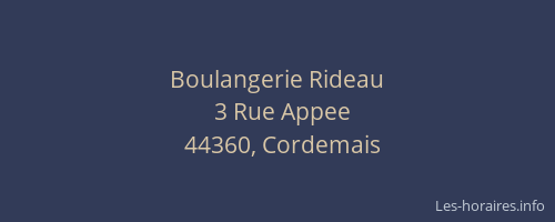 Boulangerie Rideau