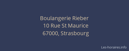Boulangerie Rieber