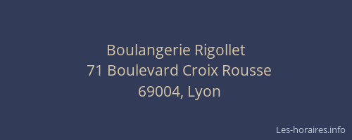 Boulangerie Rigollet