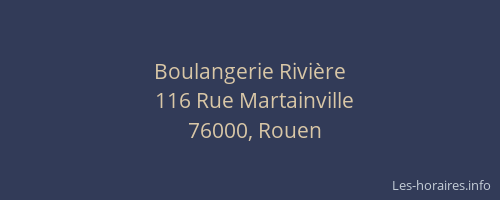 Boulangerie Rivière