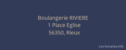 Boulangerie RIVIERE