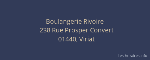 Boulangerie Rivoire