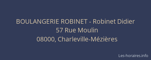 BOULANGERIE ROBINET - Robinet Didier