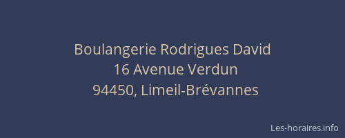 Boulangerie Rodrigues David