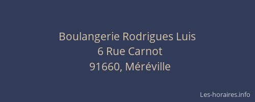 Boulangerie Rodrigues Luis