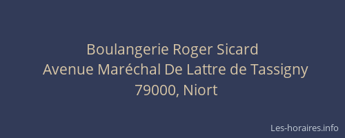 Boulangerie Roger Sicard