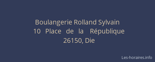 Boulangerie Rolland Sylvain