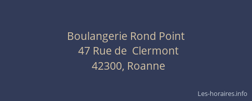 Boulangerie Rond Point