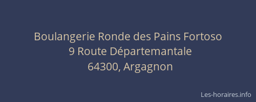Boulangerie Ronde des Pains Fortoso