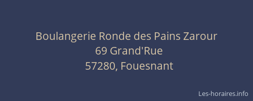 Boulangerie Ronde des Pains Zarour