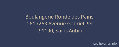 Boulangerie Ronde des Pains