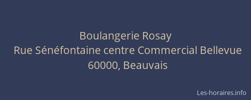 Boulangerie Rosay