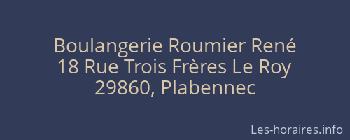 Boulangerie Roumier René
