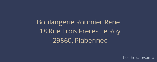 Boulangerie Roumier René