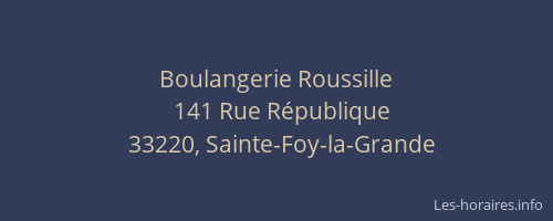 Boulangerie Roussille