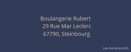 Boulangerie Rubert