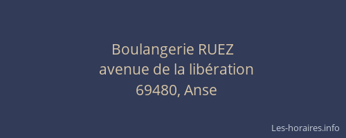 Boulangerie RUEZ