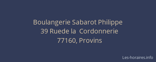 Boulangerie Sabarot Philippe