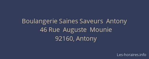 Boulangerie Saines Saveurs  Antony