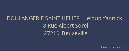 BOULANGERIE SAINT HELIER - Leloup Yannick