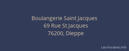 Boulangerie Saint Jacques