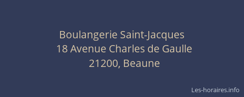 Boulangerie Saint-Jacques