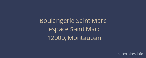 Boulangerie Saint Marc