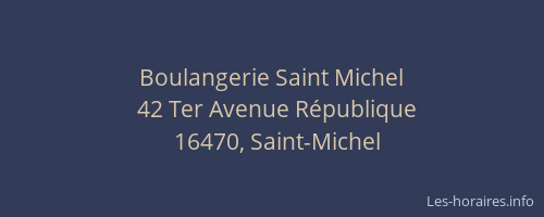 Boulangerie Saint Michel