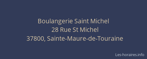 Boulangerie Saint Michel