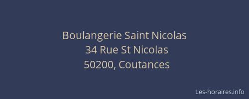 Boulangerie Saint Nicolas