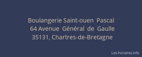 Boulangerie Saint-ouen  Pascal