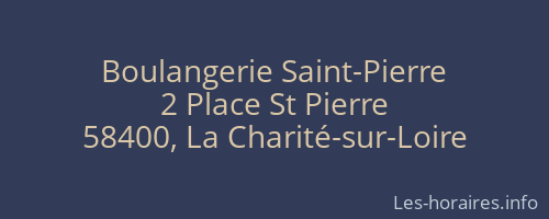 Boulangerie Saint-Pierre