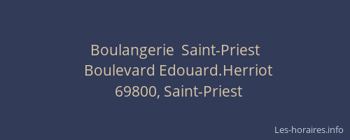 Boulangerie  Saint-Priest