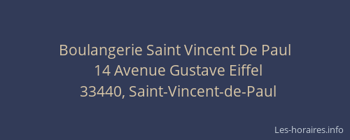 Boulangerie Saint Vincent De Paul