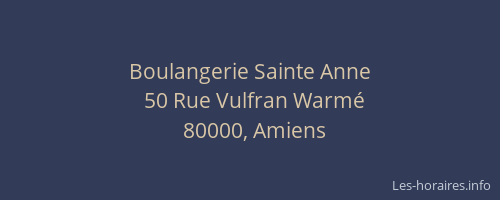 Boulangerie Sainte Anne