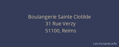 Boulangerie Sainte Clotilde